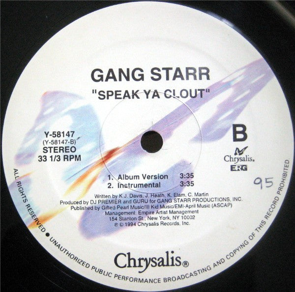 Gang Starr : Code Of The Streets (12")