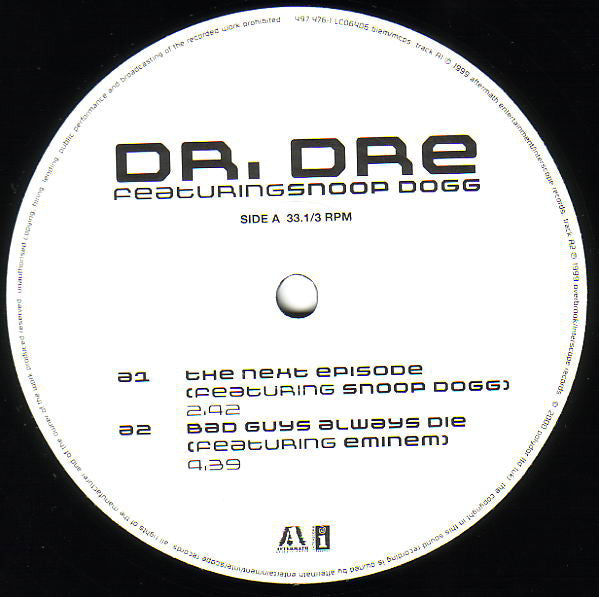 Dr. Dre Featuring Snoop Dogg : The Next Episode (12", Single)
