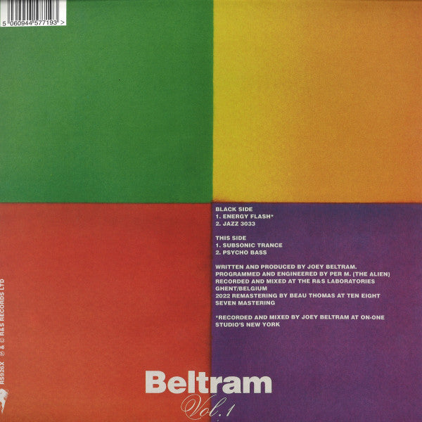 Joey Beltram : Beltram Vol. 1 (12", RE, RM)