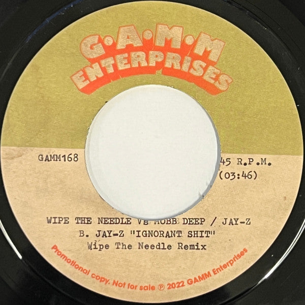 Wipe The Needle Vs Mobb Deep / Jay-Z : Shook Ones / Ignorant Shit (7")