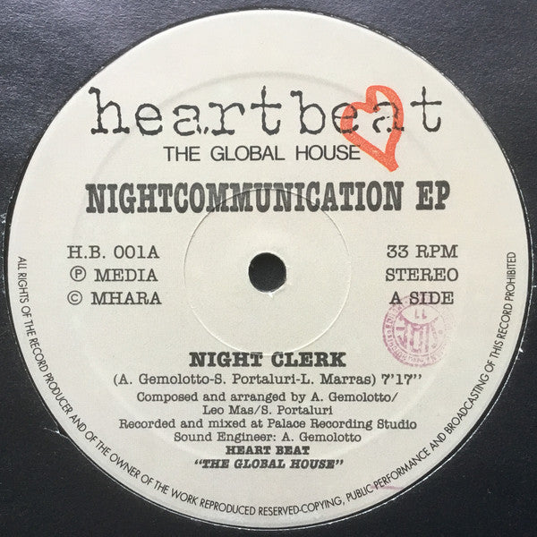 Night Communication : Night Communication EP (2x12", EP)