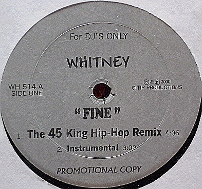 Whitney Houston : Fine (12", Unofficial)