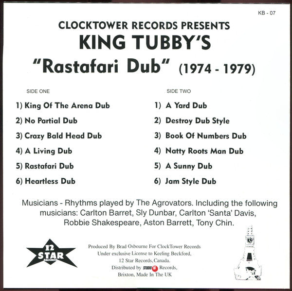 King Tubby : King Tubby's "Rastafari Dub" (1974 - 1979) (LP, Album)