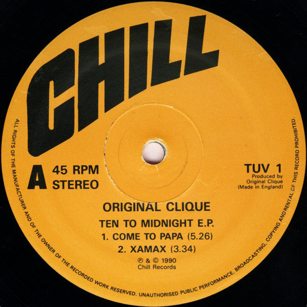 Original Clique : Ten To Midnight E.P. (12", EP)