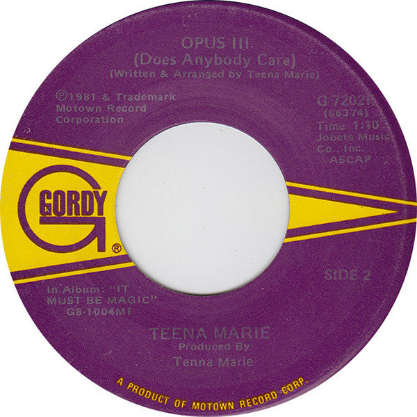 Teena Marie : Square Biz / Opus III (Does Anybody Care) (7")