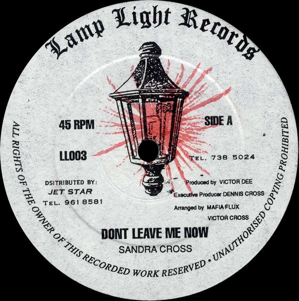 Sandra Cross : Don't Leave Me Now (12", Single)