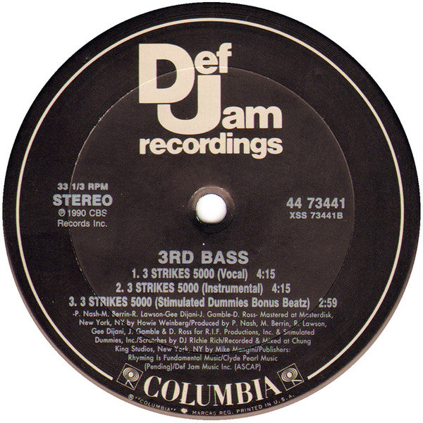 3rd Bass : Product Of The Environment (12")