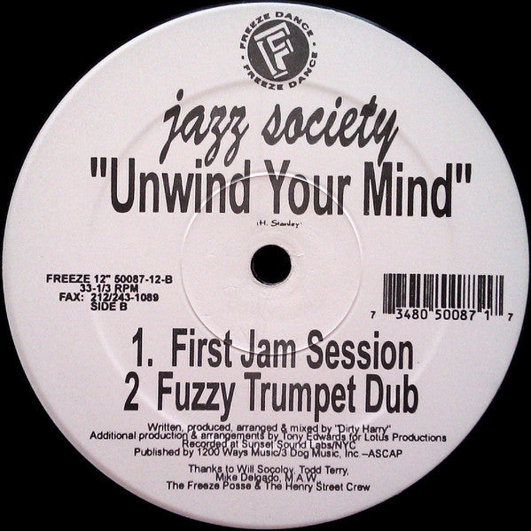 Jazz Society : Unwind Your Mind (12")