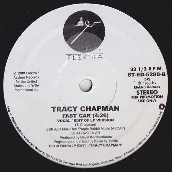 Tracy Chapman : Fast Car (12", Unofficial)