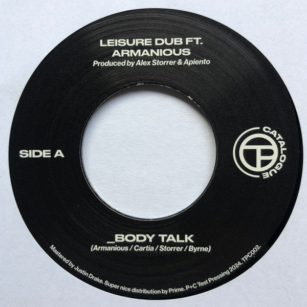 Leisure Dub Ft. Armanious : Body Talk (7", Single)