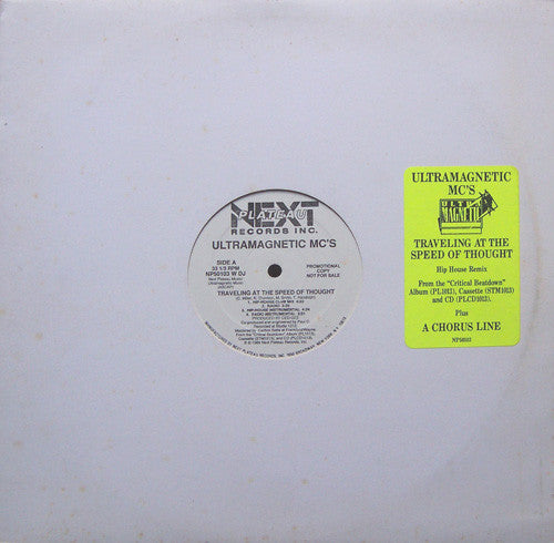 Ultramagnetic MC's : Traveling At The Speed Of Thought / A Chorus Line (12", Promo)