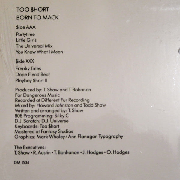 Too $hort* : Born To Mack (LP, Album)