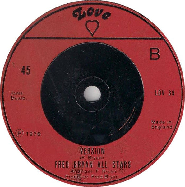Fred Bryan & The All Stars : Love And Harmony (7")