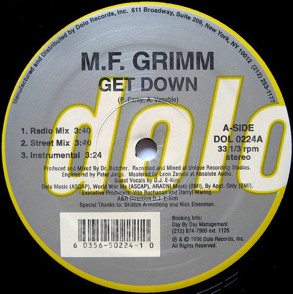 M.F. Grimm* : Get Down (12")