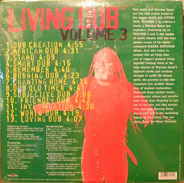 Burning Spear : Living Dub, Volume 3 (LP, Album)