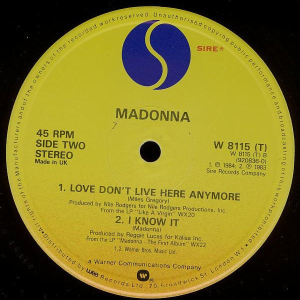 Madonna : The Look Of Love (12", Single, RP)