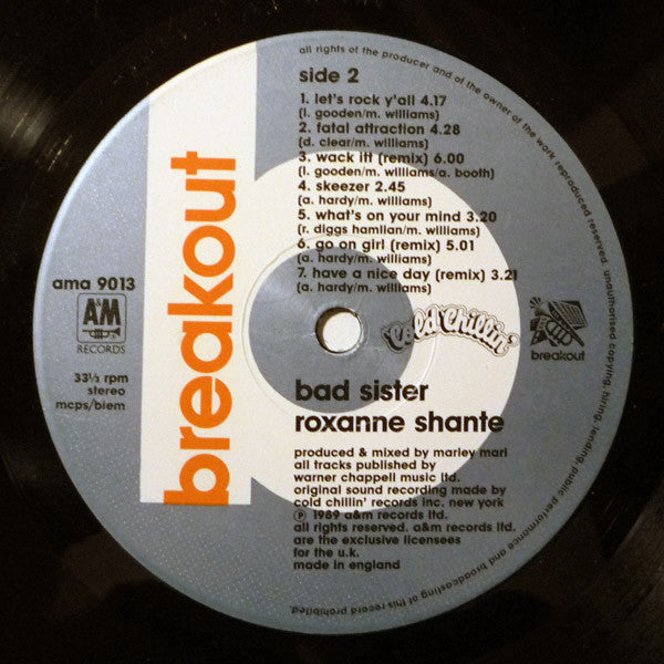 Roxanne Shanté : Bad Sister (LP, Album)