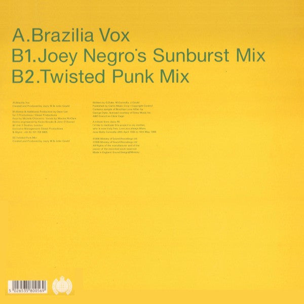 São Paulo : Be Yourself Be Free (12")