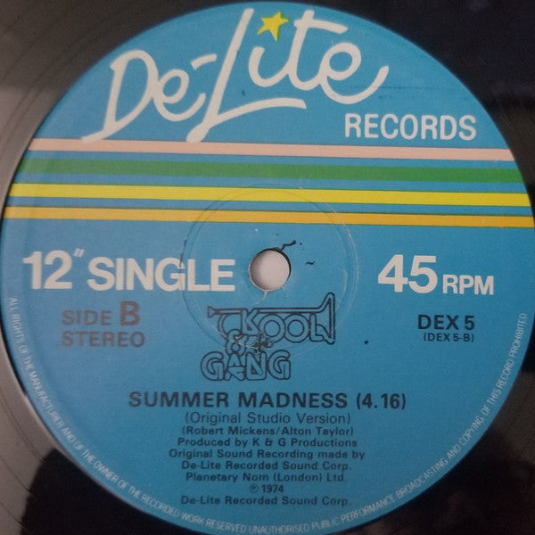 Kool & The Gang : Get Down On It / Summer Madness (12")