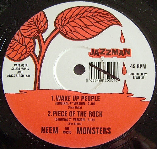 Heem The Music Monsters : Wake Up People / Piece Of The Rock (12", Single)