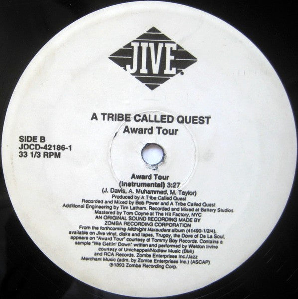A Tribe Called Quest : Award Tour (12", Promo)