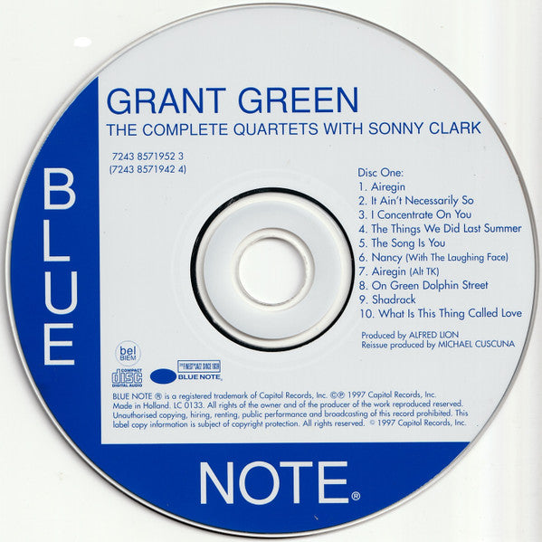 Grant Green : The Complete Quartets With Sonny Clark (2xCD, Comp)