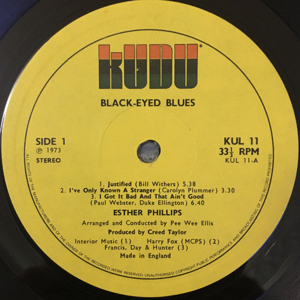 Esther Phillips : Black-Eyed Blues (LP, Album)