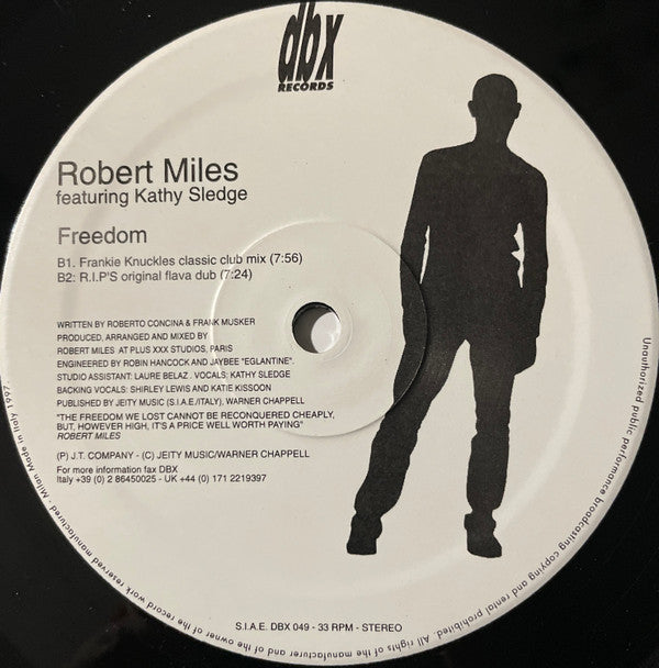 Robert Miles Featuring Kathy Sledge : Freedom (12")