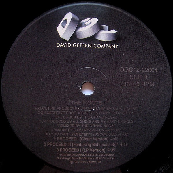 The Roots : Proceed (Pts. 1 & 3) (12", Maxi)