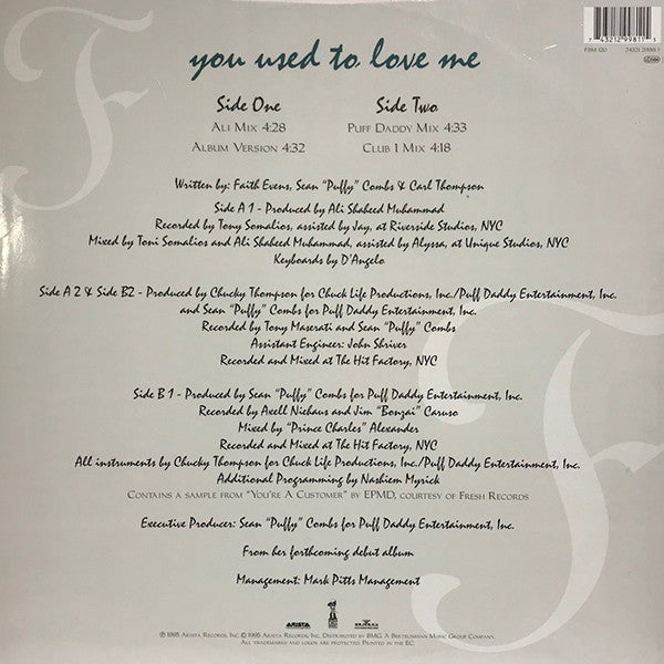 Faith Evans : You Used To Love Me (Remix) (12")