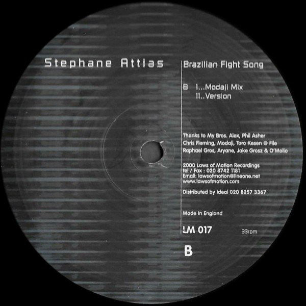 Stephane Attias : Brazilian Fight Song (12")