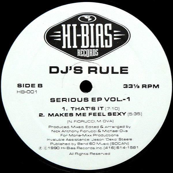 DJ's Rule : Serious EP Vol.-1 (12", EP)