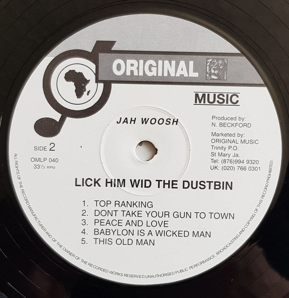 Jah Woosh : Lick Him With The Dustbin (LP, RE)