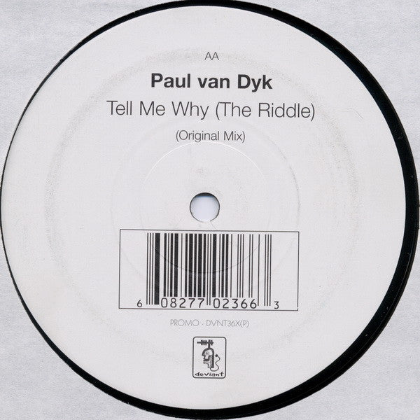 Paul van Dyk Feat. Saint Etienne : Tell Me Why (The Riddle) (12", Promo)