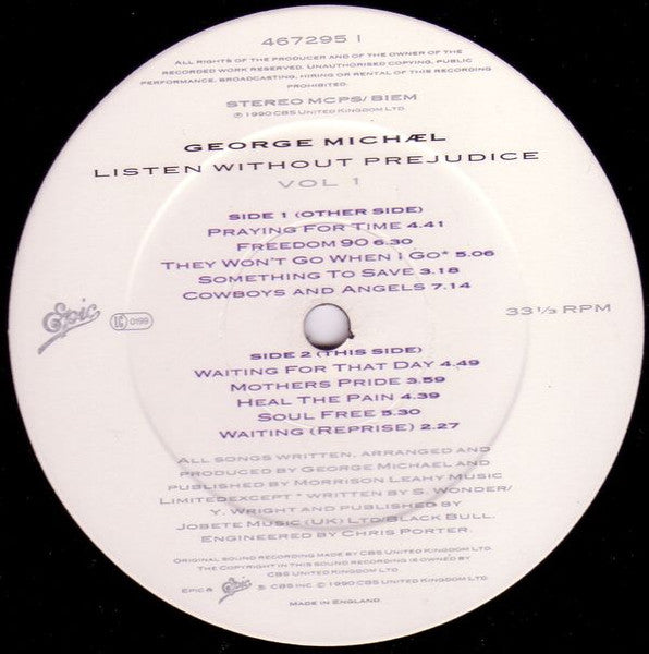 George Michael : Listen Without Prejudice Vol. 1 (LP, Album)