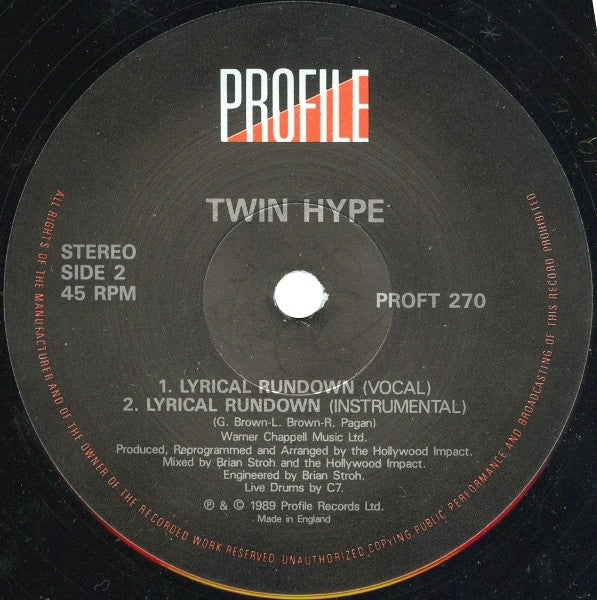 Twin Hype : For Those Who Like To Groove (12")