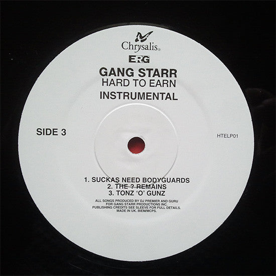 Gang Starr : Hard To Earn Instrumental (2xLP, Album)