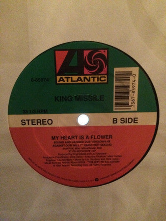 King Missile : My Heart Is A Flower (12")
