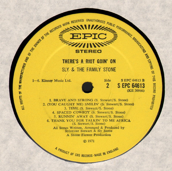 Sly & The Family Stone : There's A Riot Goin' On (LP, Album + 7", Promo)
