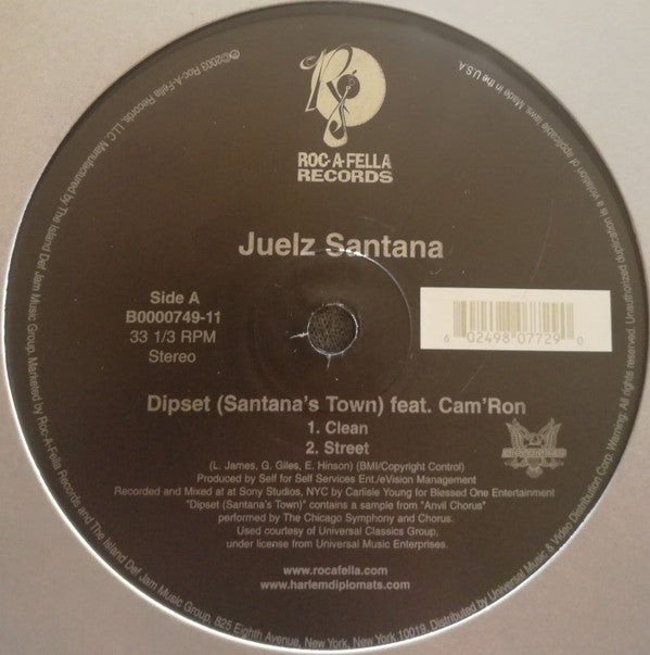 Juelz Santana : Dipset (Santana's Town) (12")