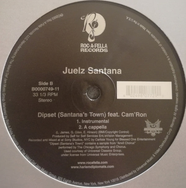 Juelz Santana : Dipset (Santana's Town) (12")
