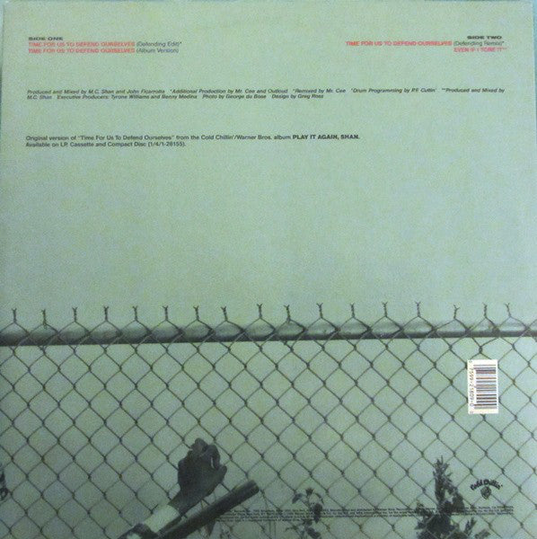MC Shan : Time For Us To Defend Ourselves (12", Maxi)