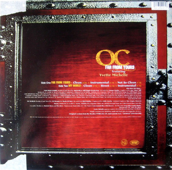 O.C. Featuring Yvette Michele : Far From Yours (12")