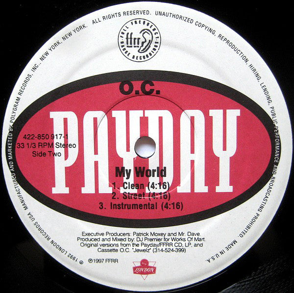 O.C. Featuring Yvette Michele : Far From Yours (12")
