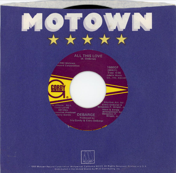 Debarge : All This Love (7")