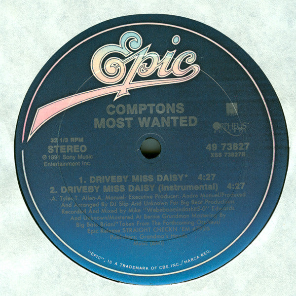 Comptons Most Wanted* : Growin' Up In The Hood (12")