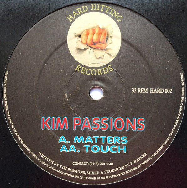Kim Passions : Matters / Touch (12")