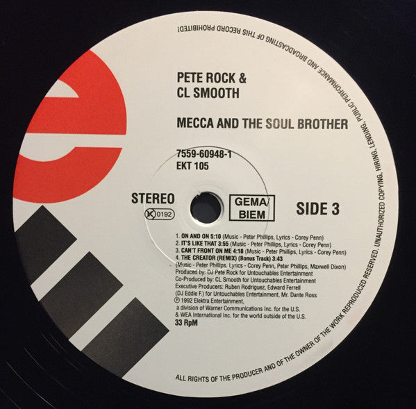 Pete Rock & C.L. Smooth : Mecca And The Soul Brother (2xLP, Album, RE)