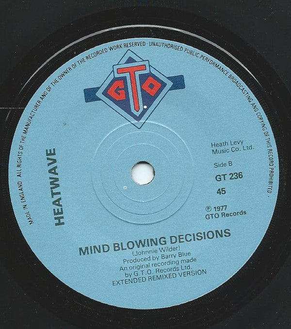 Heatwave : Always And Forever / Mind Blowing Decisions (7", Single)