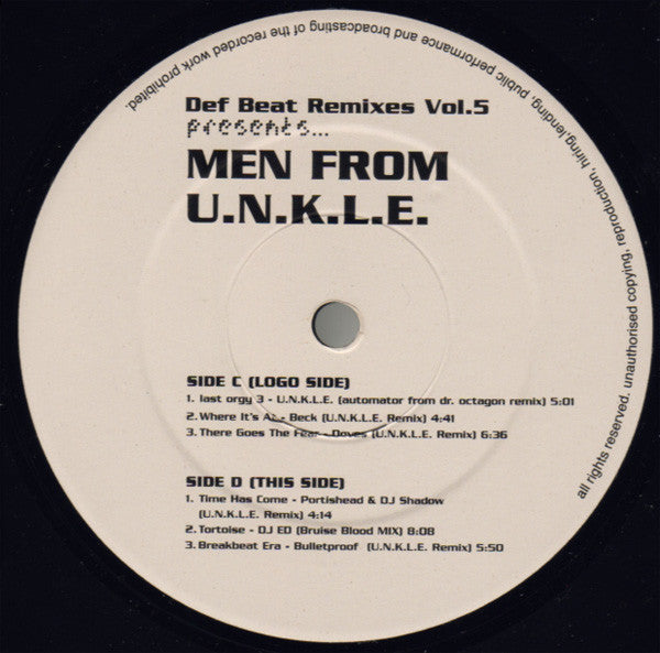 U.N.K.L.E.* : Def Beat Remixes Vol.5 Presents... Men From U.N.K.L.E. (2x12", Comp, Unofficial)